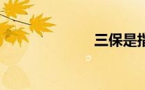 三保是指哪三保