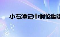 小石潭记中悄怆幽邃什么意思邃的意思