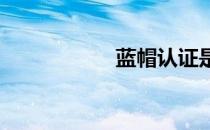 蓝帽认证是什么意思